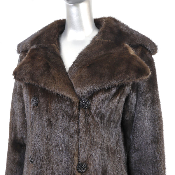 Mahogany Mink Coat- Size S