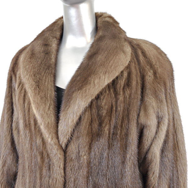 Mahogany Mink Coat- Size M