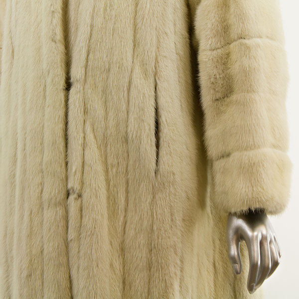 Pearl Mink Coat with Hood- Size XL (Vintage Furs)