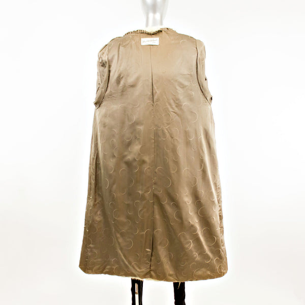 Pearl Mink Coat with Hood- Size XL (Vintage Furs)