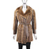 Lunaraine Mink Coat with Leather Insert- Size XS