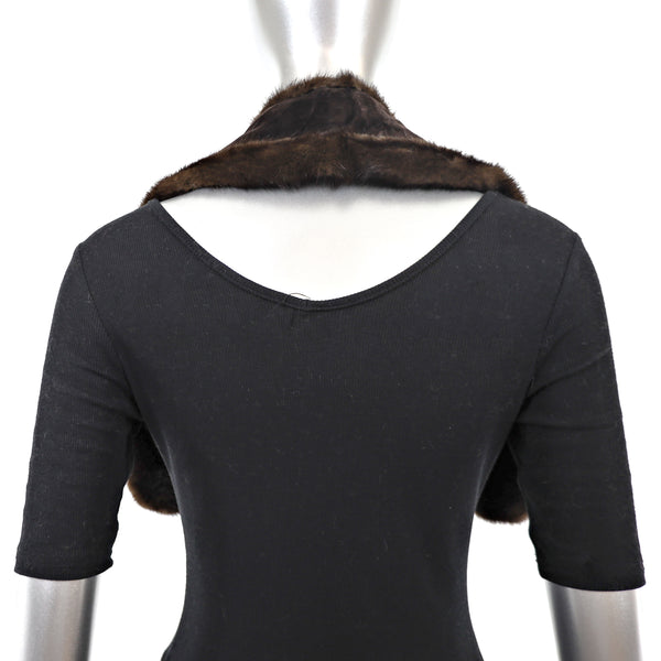 Mahogany Mink Collar- Free Size