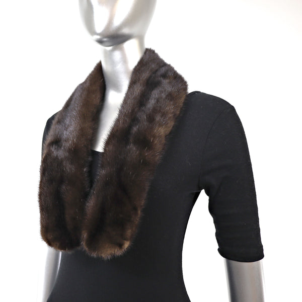 Mahogany Mink Collar- Free Size