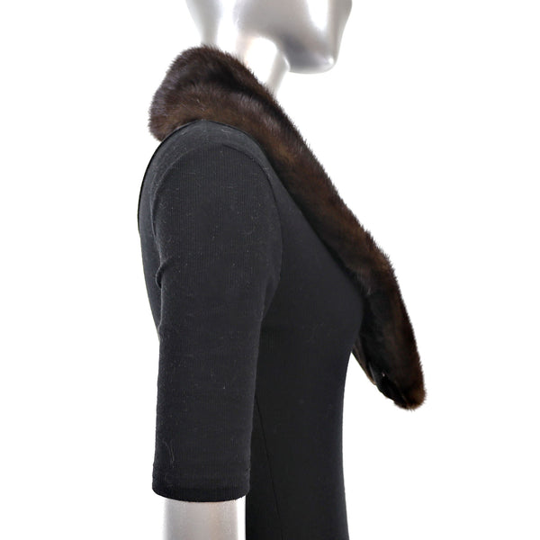 Mahogany Mink Collar- Free Size