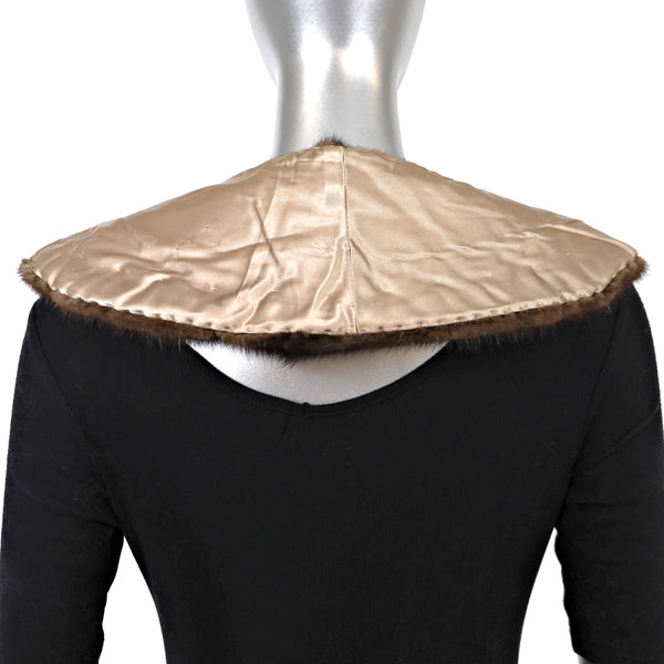 Mahogany Mink Collar- Free Size