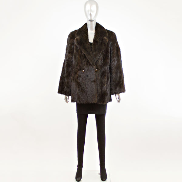 Mink 3/4 Corded Jacket- Size M (Vintage Furs)