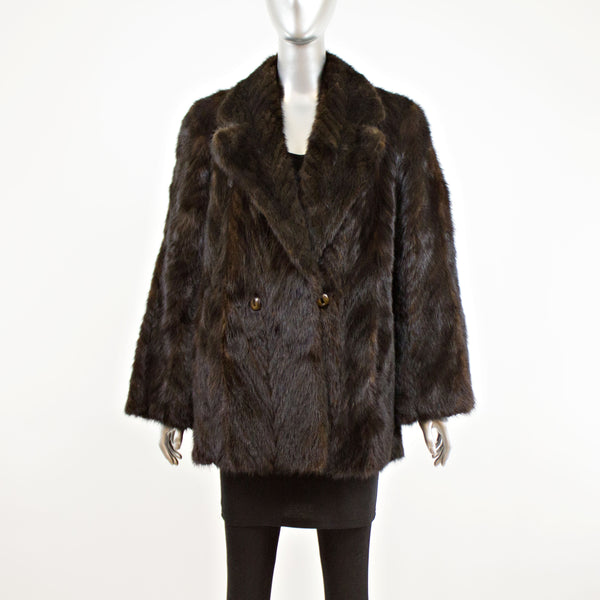 Mink 3/4 Corded Jacket- Size M (Vintage Furs)