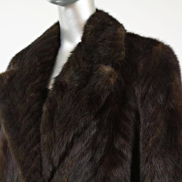 Mink 3/4 Corded Jacket- Size M (Vintage Furs)