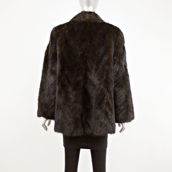 Mink 3/4 Corded Jacket- Size M (Vintage Furs)