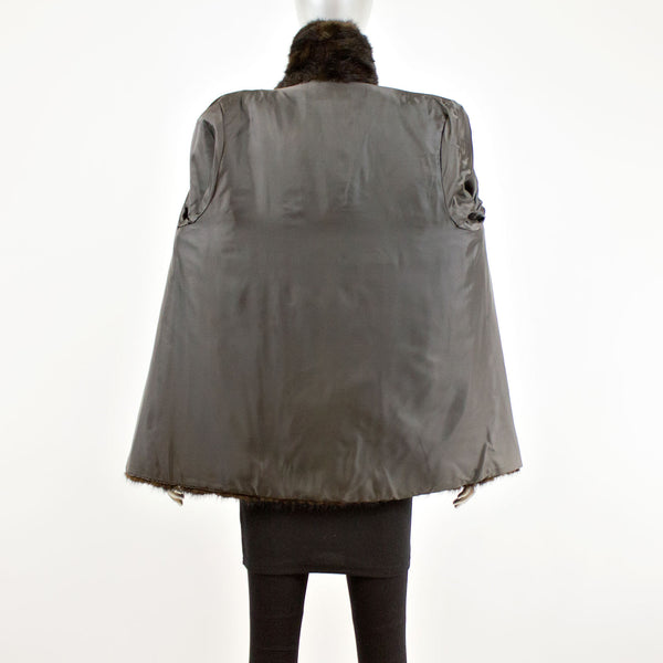 Mink 3/4 Corded Jacket- Size M (Vintage Furs)