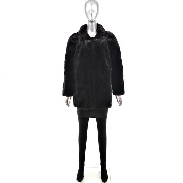 Section Mahogany Mink Jacket- Size XL
