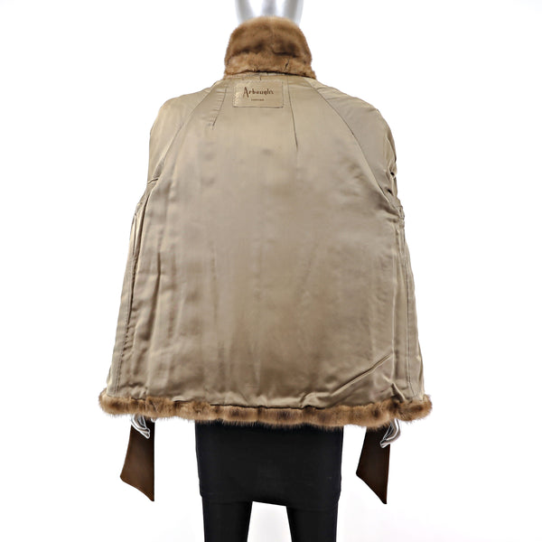 Lunaraine Mink Jacket with Leather Belt- Size M
