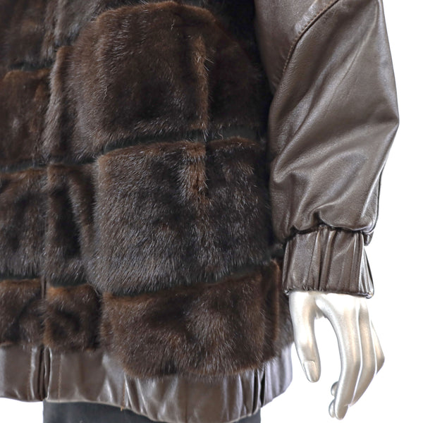 Mahogany Mink Jacket Reversible to Leather- Size M