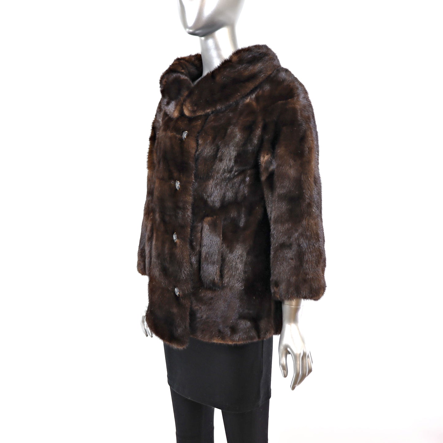 Neiman Marcus Mahogany Mink Jacket- Size L
