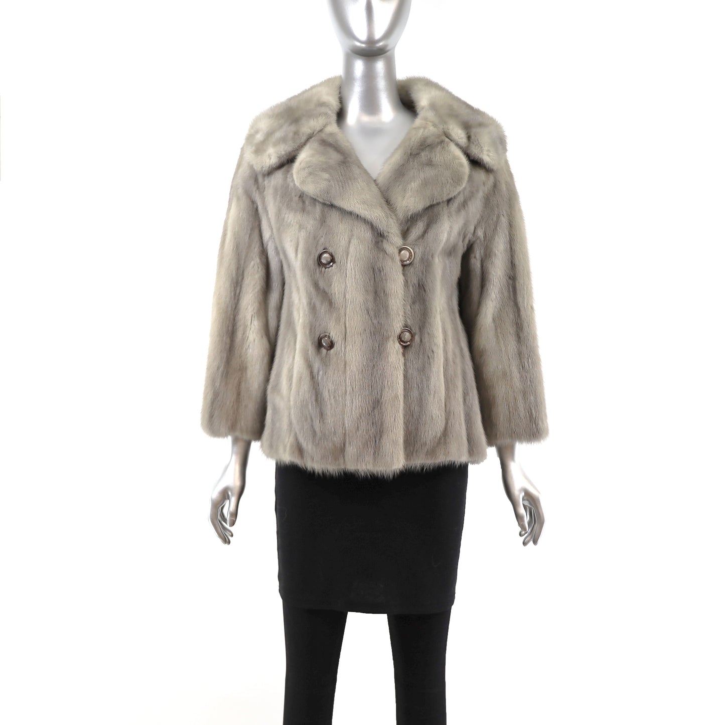 Grey Mink Jacket- Size M