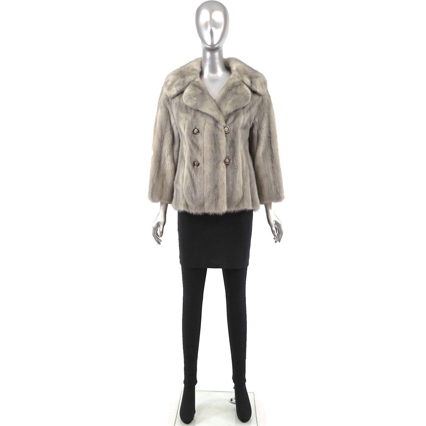 Grey Mink Jacket- Size M