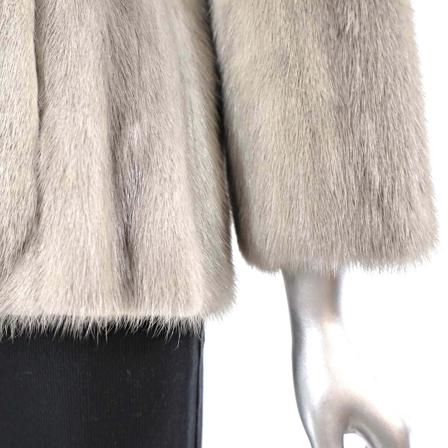 Grey Mink Jacket- Size M