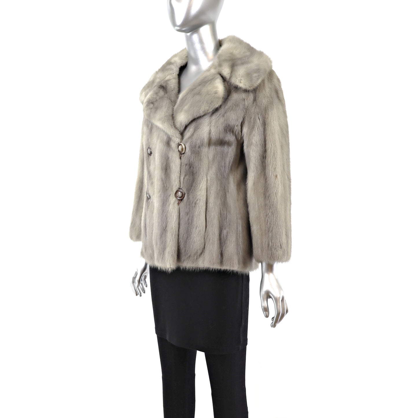 Grey Mink Jacket- Size M