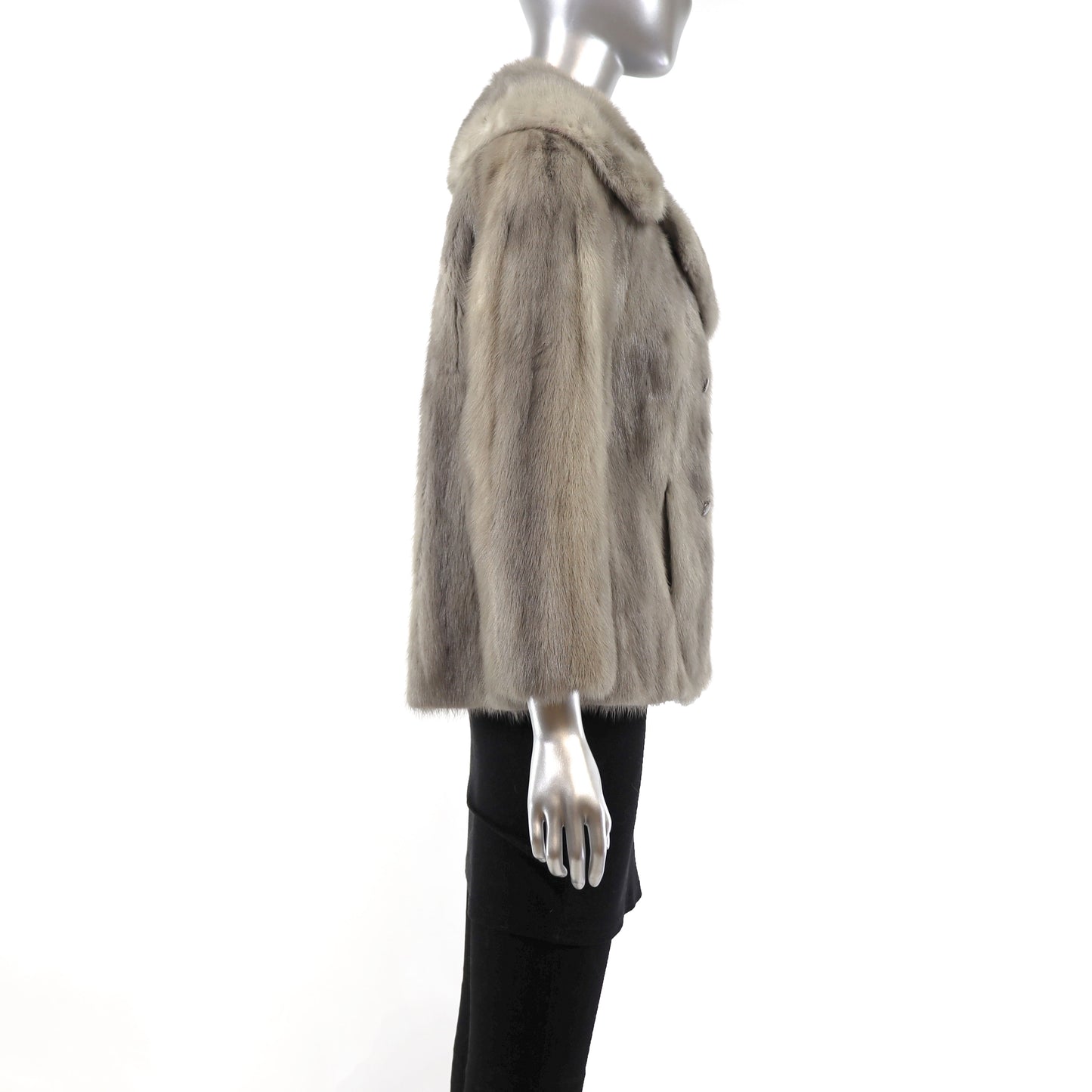 Grey Mink Jacket- Size M
