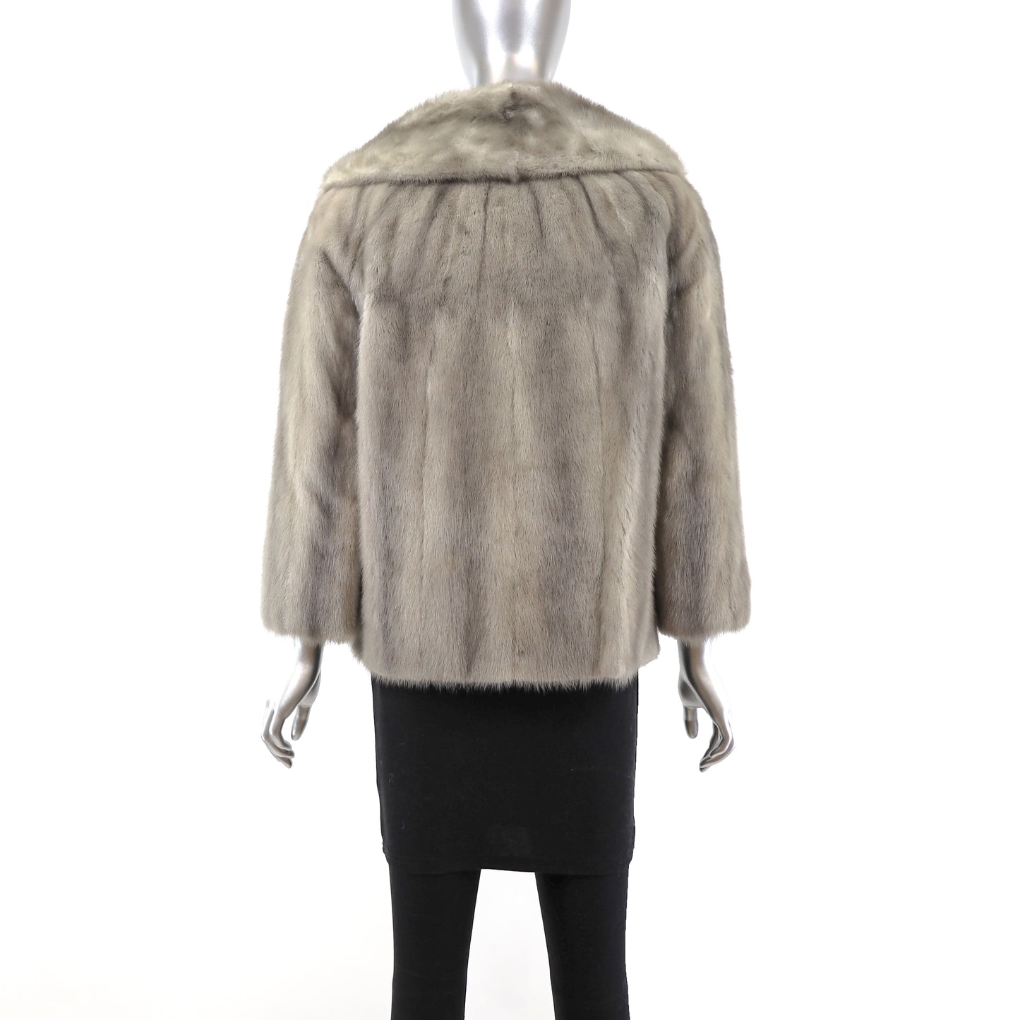 Grey Mink Jacket- Size M