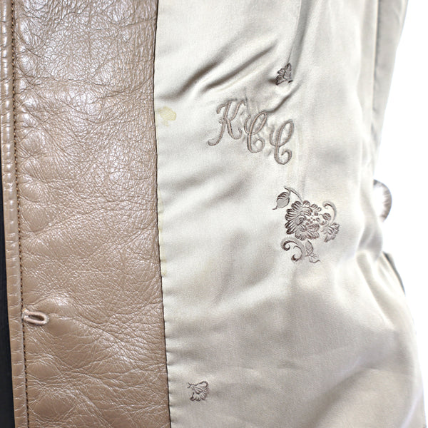 Tourmaline Mink Jacket with Leather Insert- Size L