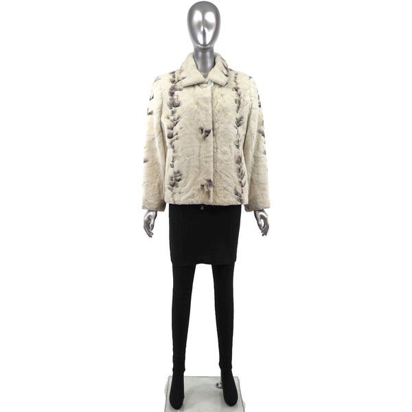 Section Sheared Reversible Mink Jacket- Size S
