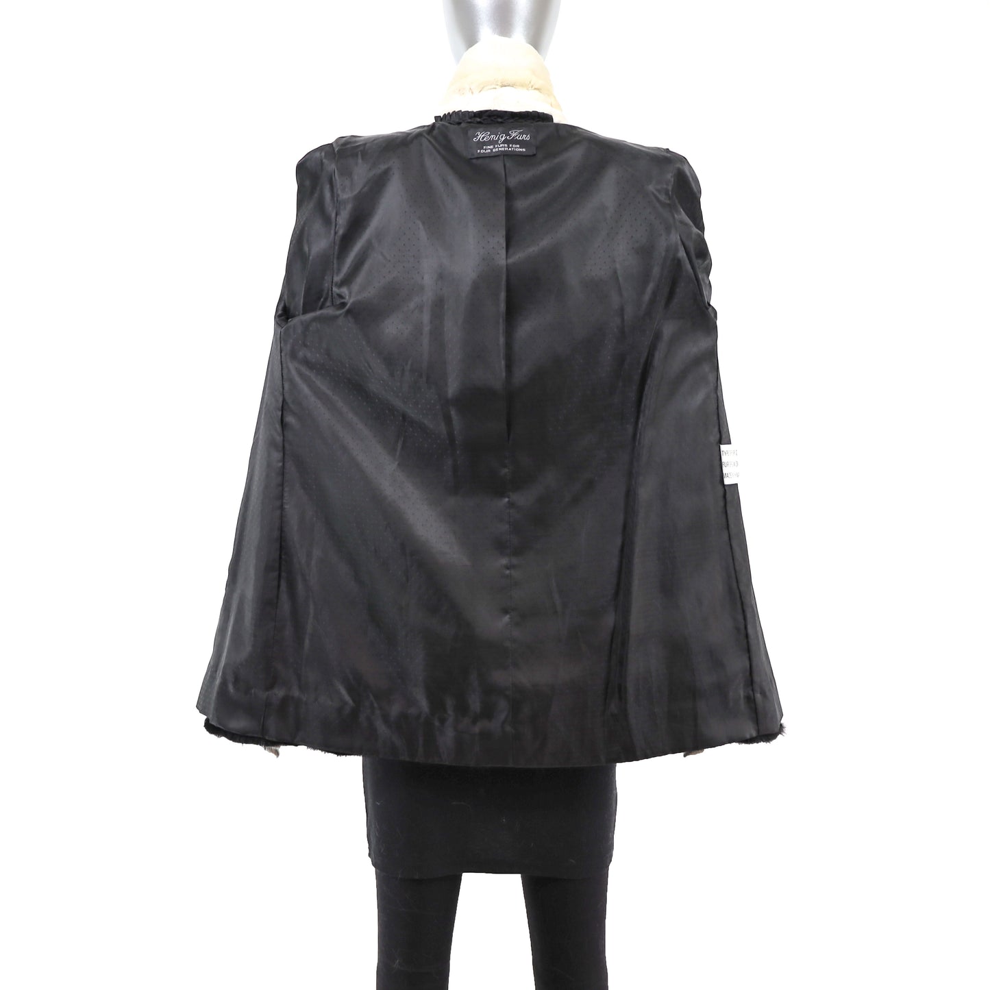 Black Mink Jacket- Size S