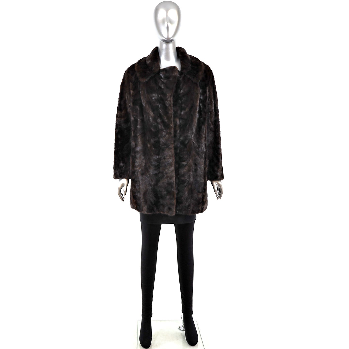 Mahogany Section Mink Jacket- Size M