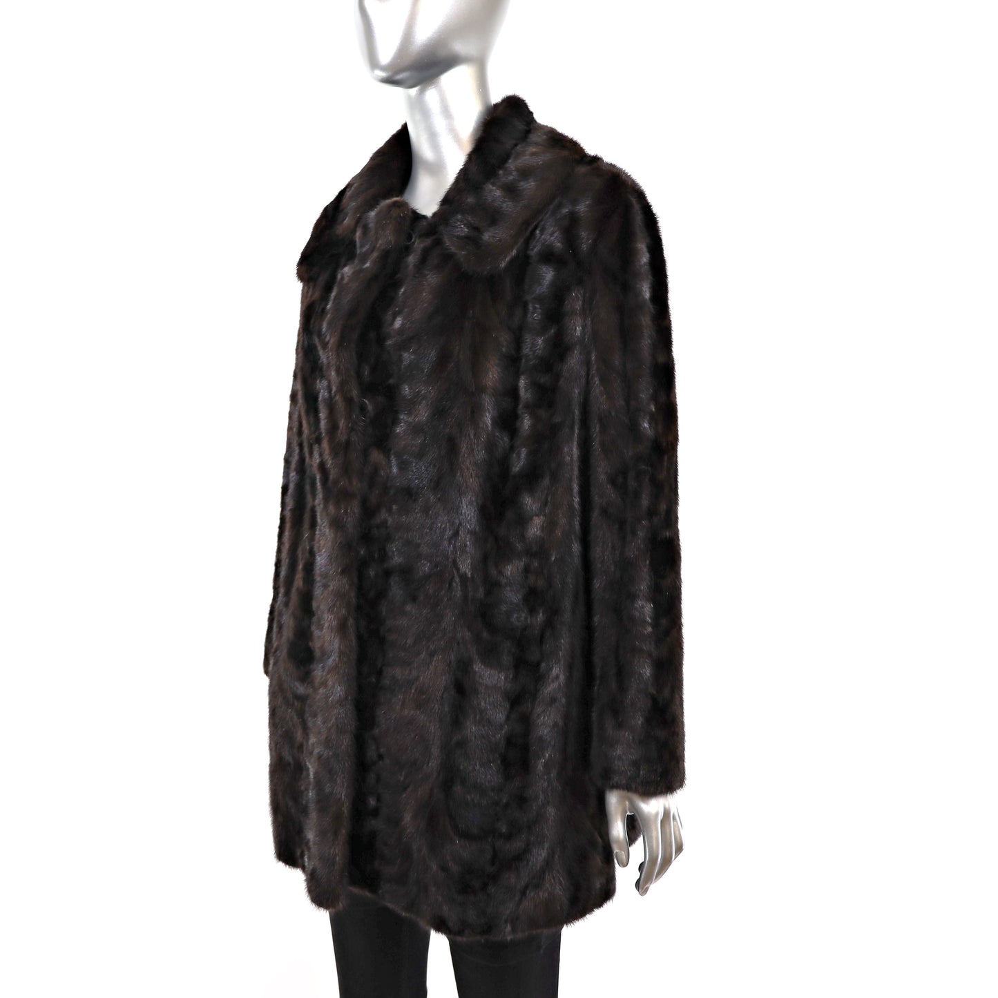 Mahogany Section Mink Jacket- Size M