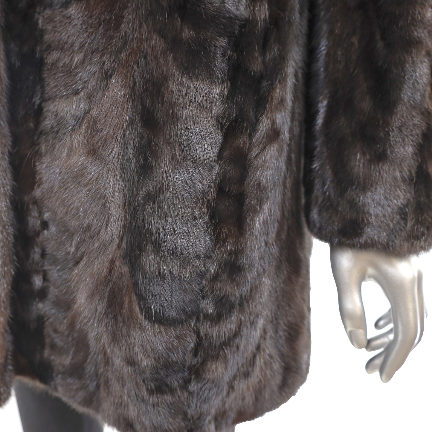 Mahogany Section Mink Jacket- Size M