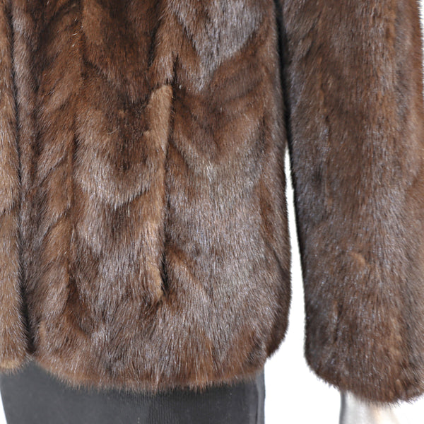 Mahogany Section Mink Jacket- Size S-M