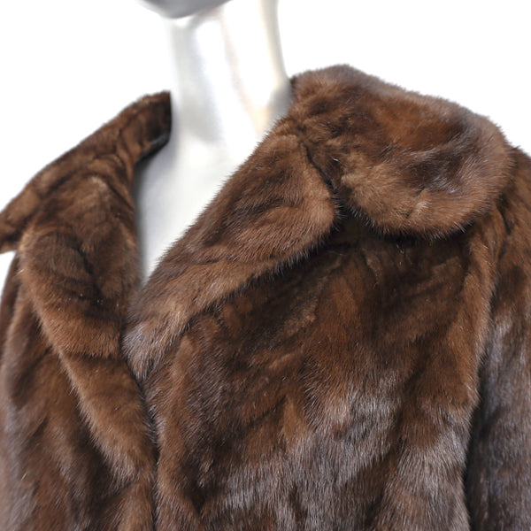 Mahogany Section Mink Jacket- Size S-M