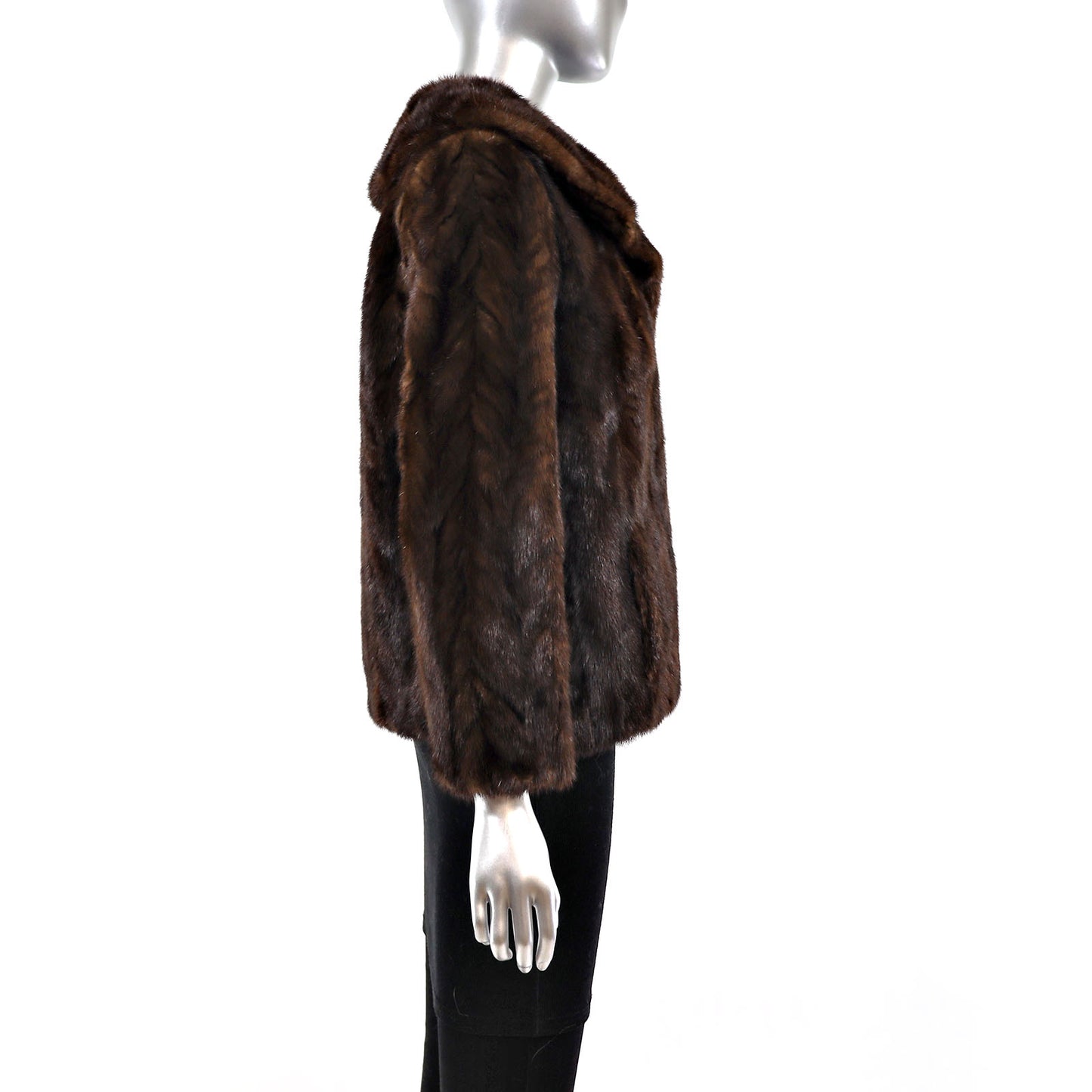 Mahogany Section Mink Jacket- Size S