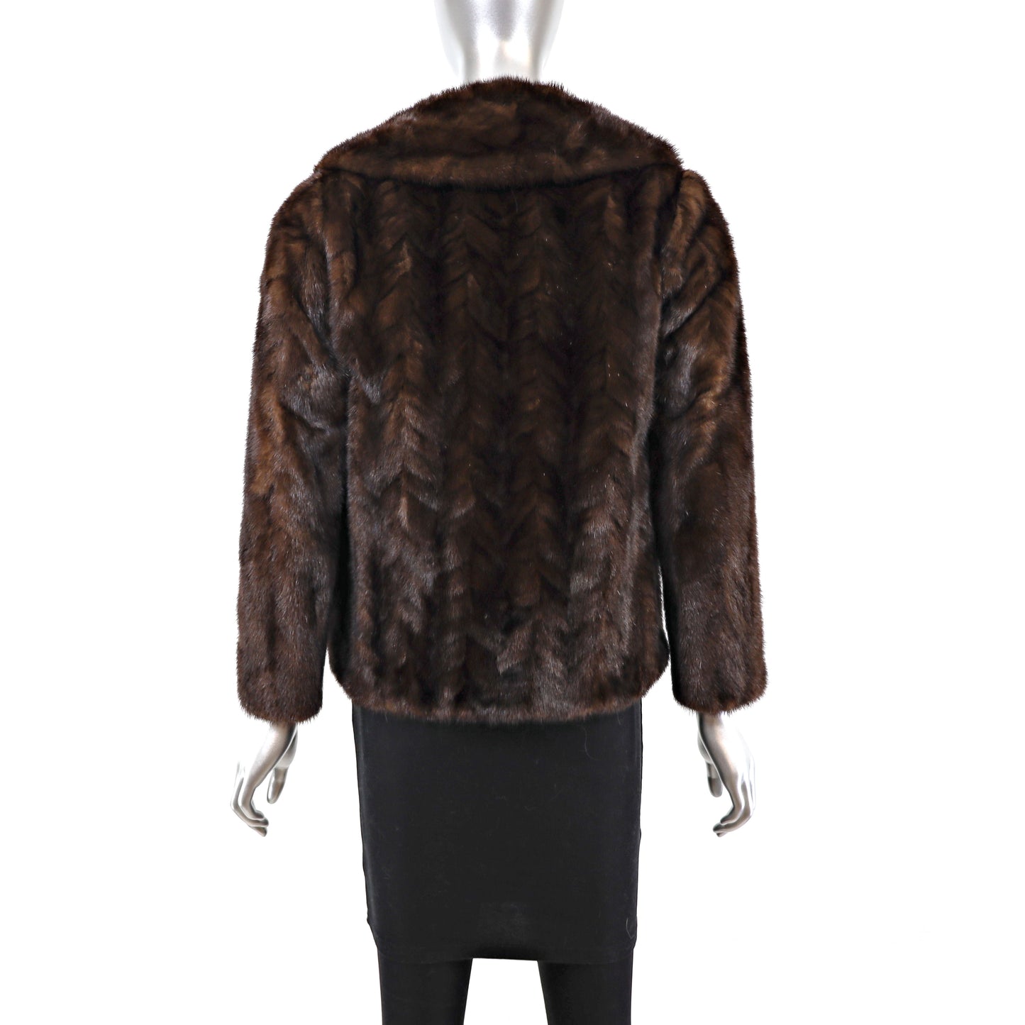 Mahogany Section Mink Jacket- Size S