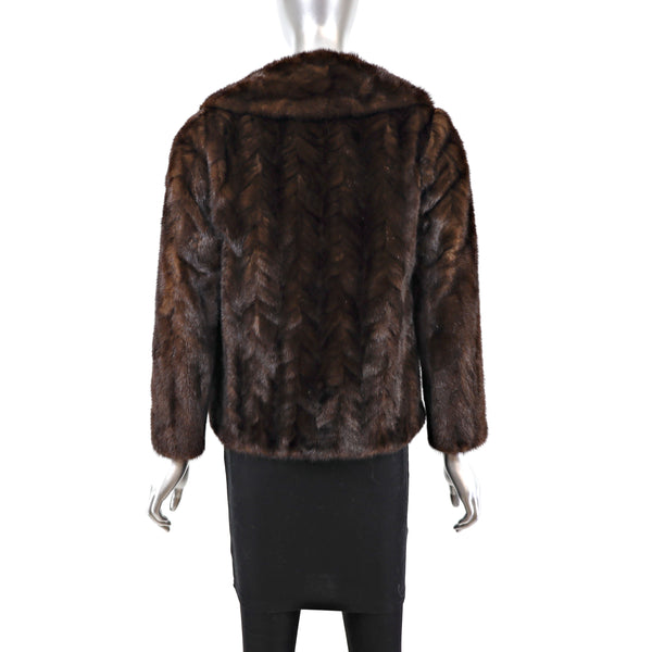 Mahogany Section Mink Jacket- Size S-M