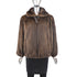 Lunaraine Mink Corded Jacket Reversible to Leather- Size M