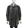 Olive Green Sheared Mink Jacket- Size XL