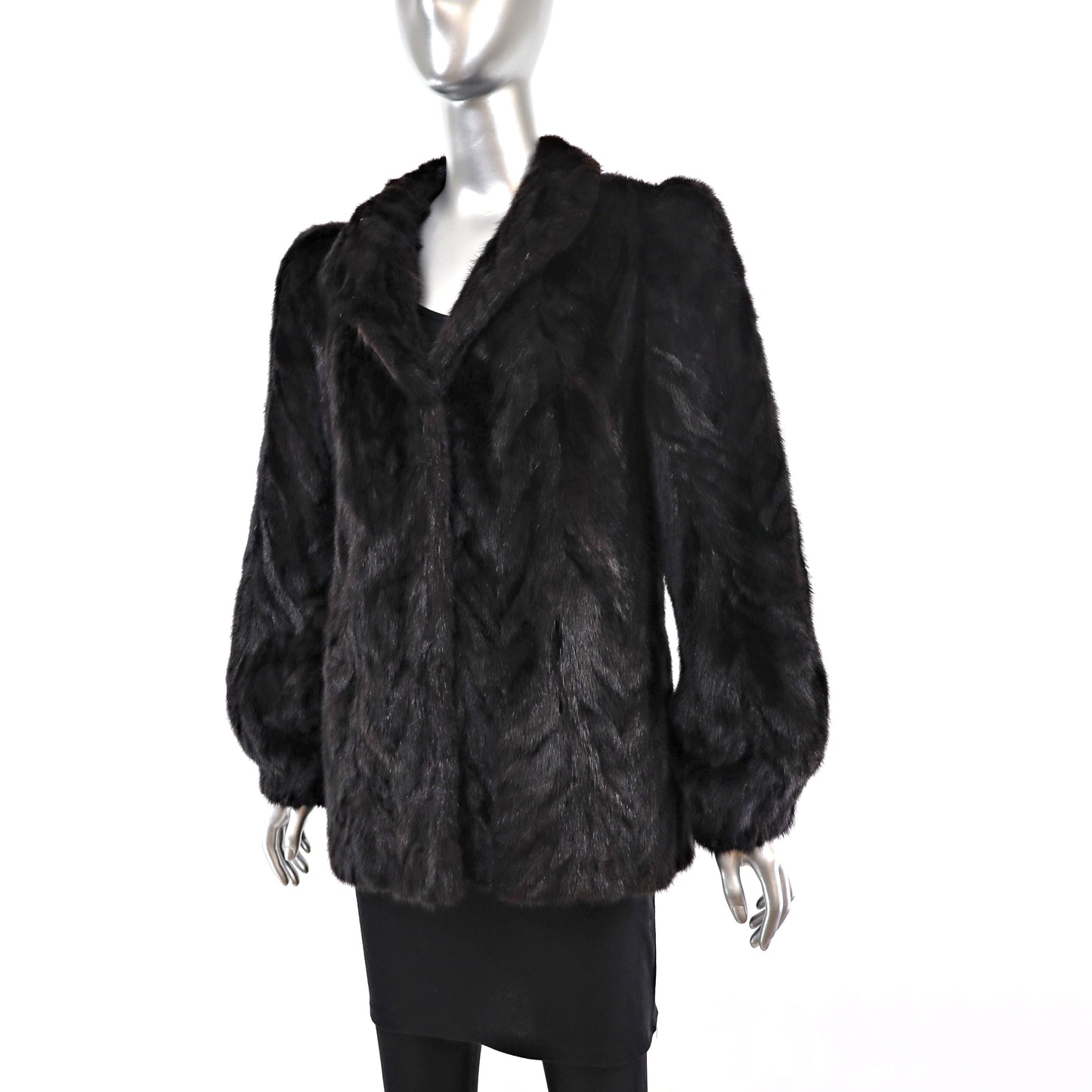Mahogany Section Mink Jacket- Size S