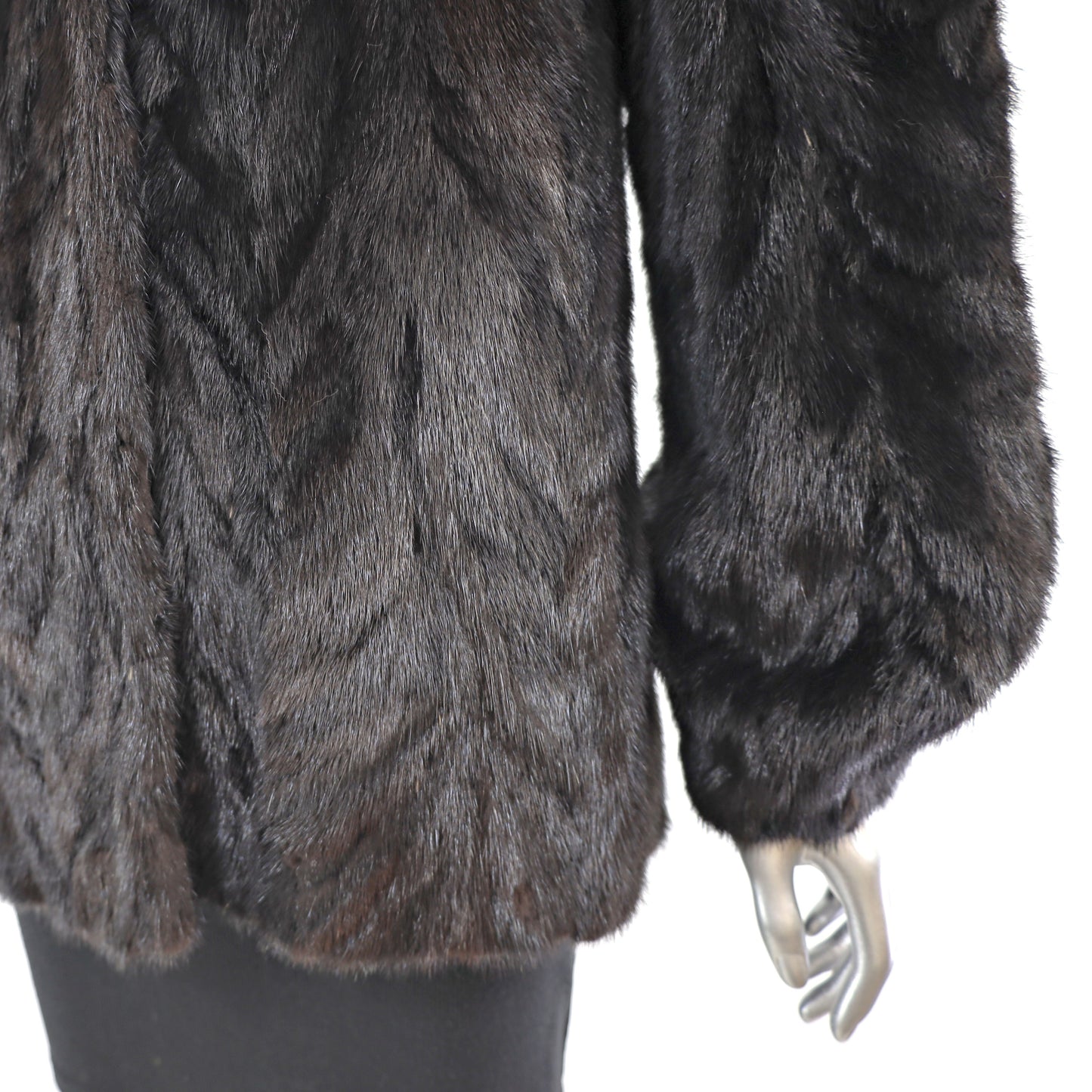 Mahogany Section Mink Jacket- Size S