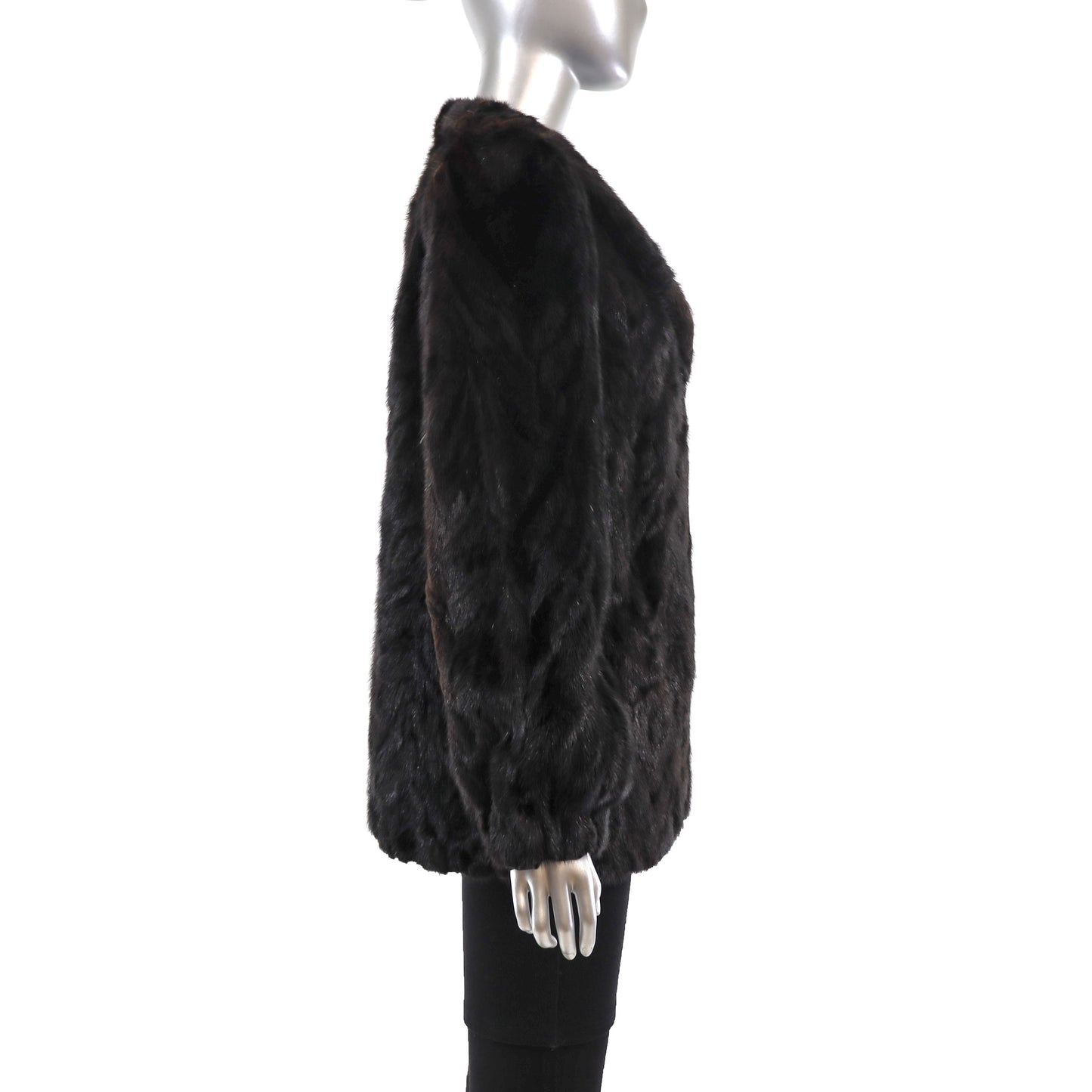 Mahogany Section Mink Jacket- Size S