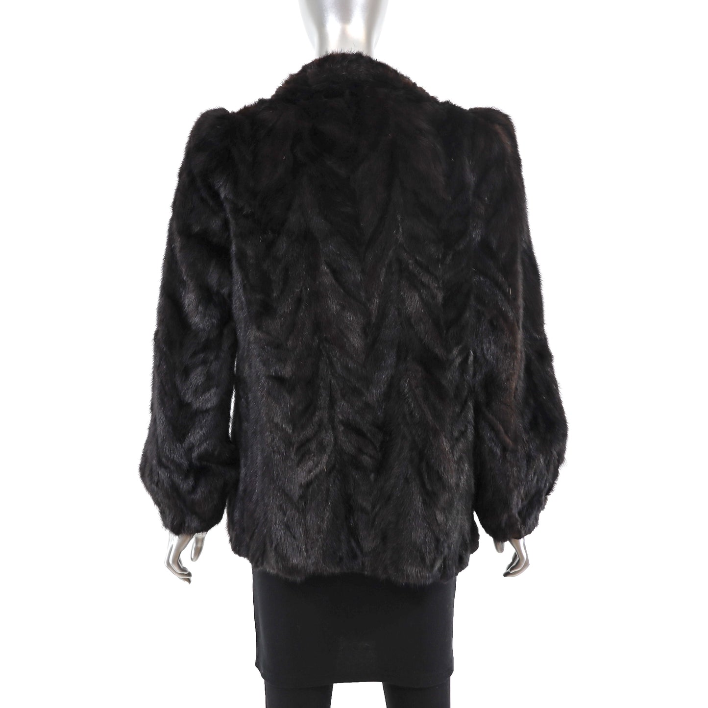 Mahogany Section Mink Jacket- Size S