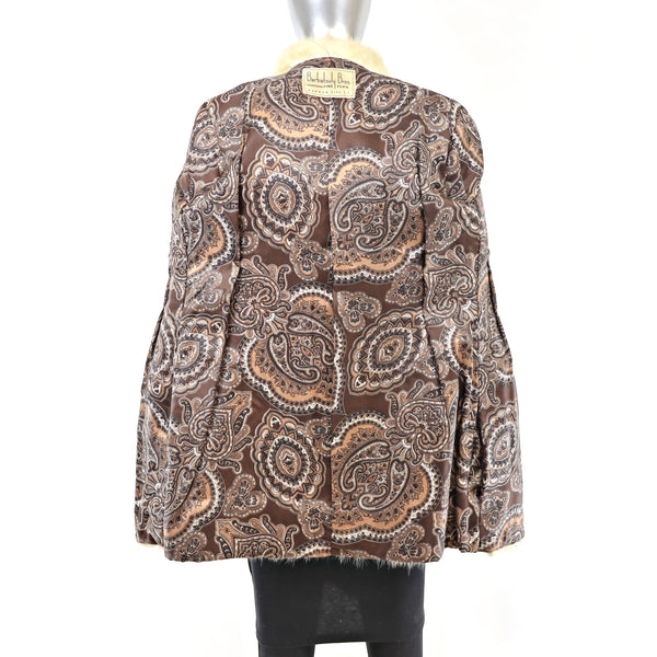 Mink and Leather Jacket- Size S