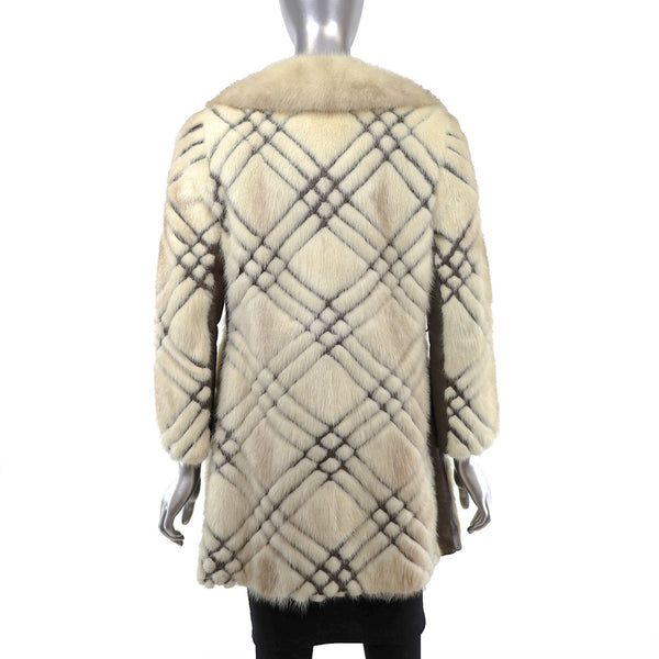 Mink and Leather Jacket- Size S