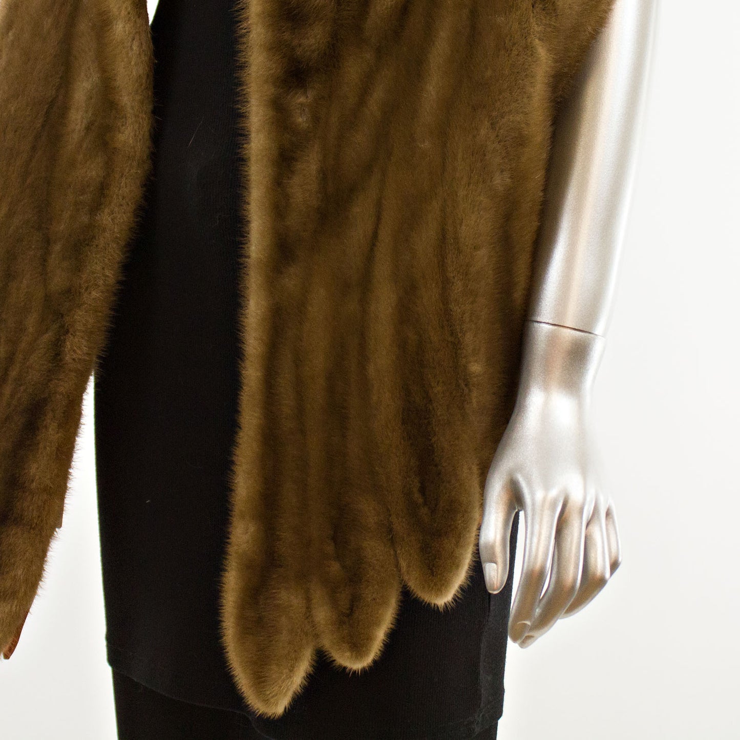 Mahogany Mink Stole- Free Size