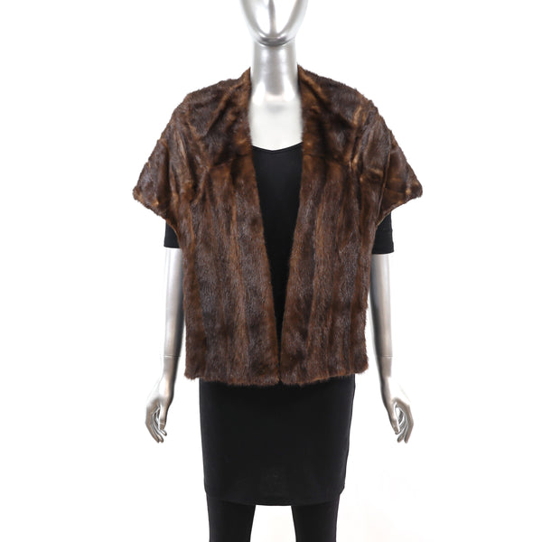 Mahogany Mink Stole- Size XS