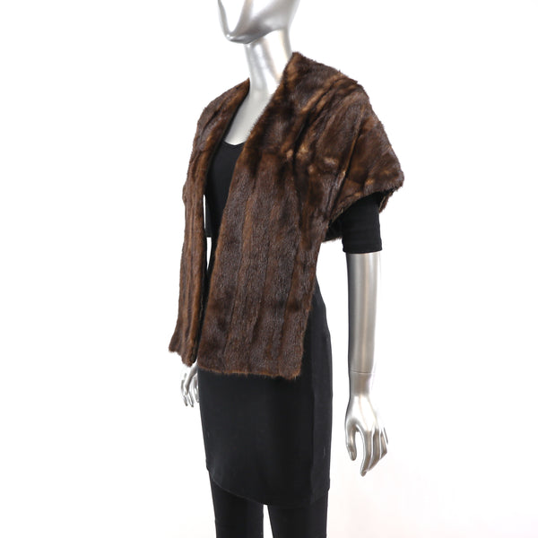 Mahogany Mink Stole- Size XS