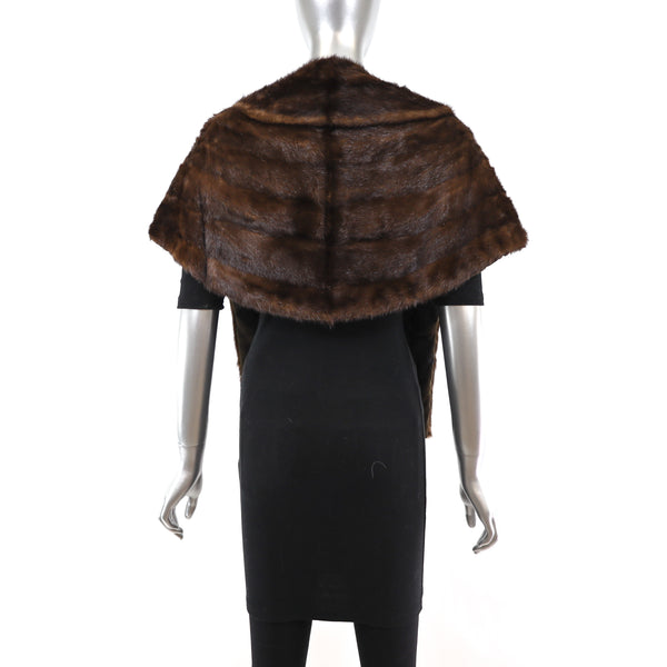 Mahogany Mink Stole- Size XS
