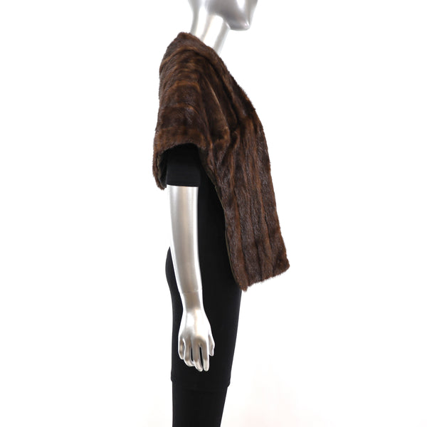 Mahogany Mink Stole- Size XS