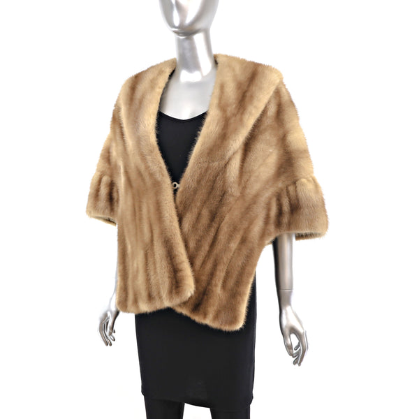 Autumn Haze Mink Stole with Free Boa- Size S