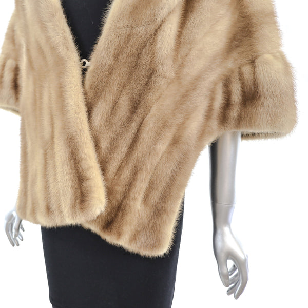 Autumn Haze Mink Stole with Free Boa- Size S